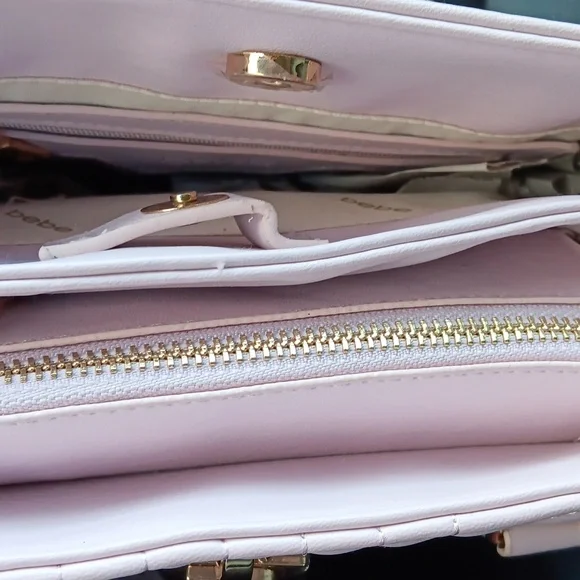 Bebe White Quilted Women's Bag - Picture 2 of 6